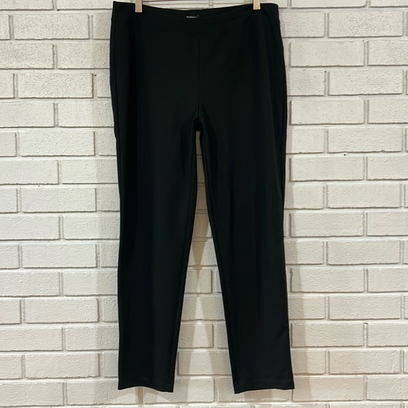 Eileen Fisher Green Soft Woven Tencel Blend Pants - Picture 1 of 7